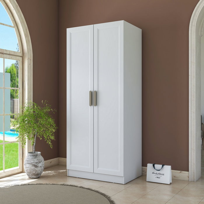 Hanah Home Armario Blanco con Estanterías
